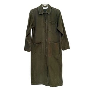 Vintage Christopher‎ & Banks Long Utility Coat Green Size Small